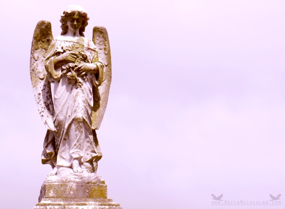 Angel Tombstone at Port Chalmers (new) Cemetery. 